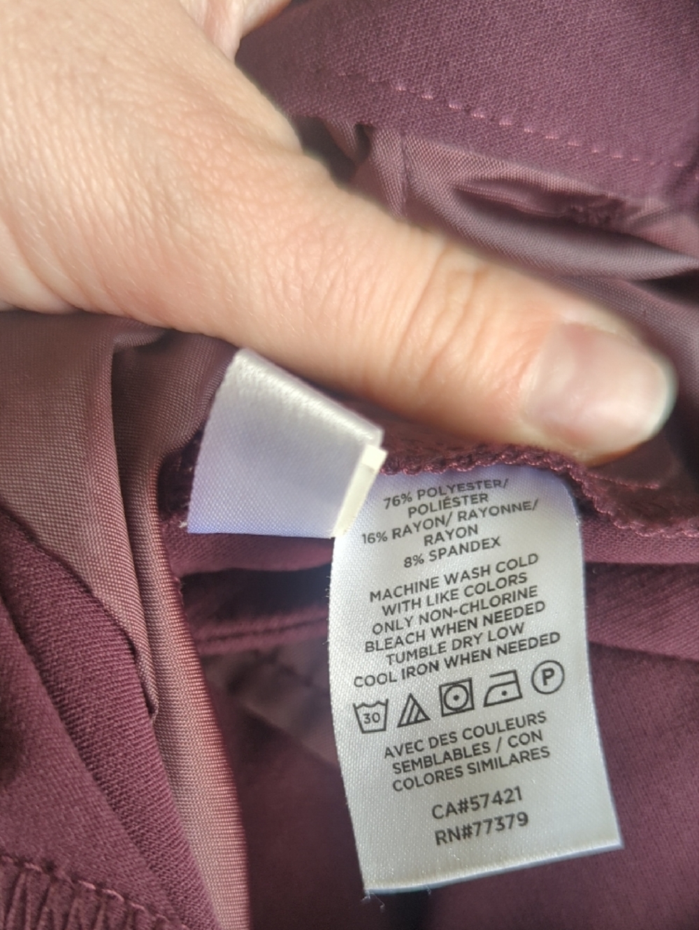Ann Taylor Factory Plum Ponte Trousers - Picture 3 of 7